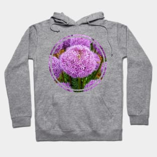 Purple Allium Onion Flowers Nature Circle Hoodie